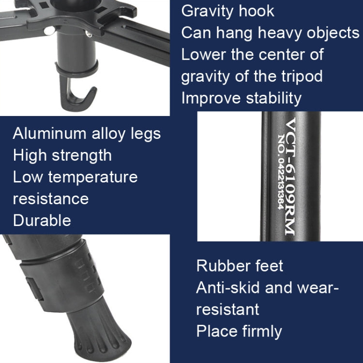 YUNTENG 6109 Camera Overhead Shot Tripod Universal Mobile Phone Bracket ถ่ายทอดสด, YUNTENG 6109