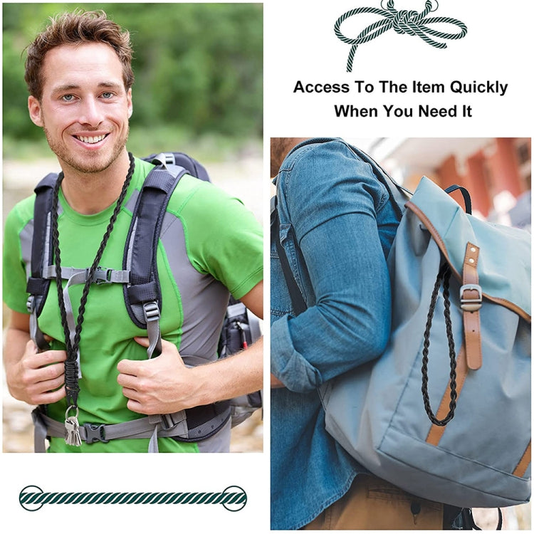 QD-258 หัวเข็มขัดโลหะทอมือแบบมัลติฟังก์ชั่นกลางแจ้ง Paratroopers Ropes Lanyard, QD-258 Paratroopers Ropes(Red), QD-258 Paratroopers Ropes(Black), QD-258 Paratroopers Ropes(Dark Blue)
