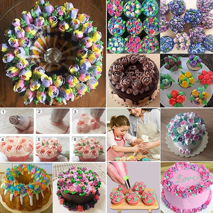 สแตนเลสเคลือบหัวฉีดชุดเค้ก DIY เคลือบหัวฉีดชุดเครื่องมืออบ, 7PCS/Set, 8PCS/Set, 9PCS/Set, 10PCS/Set, 11PCS/Set, 12PCS/Set, 14PCS/Set, 128PCS/Set