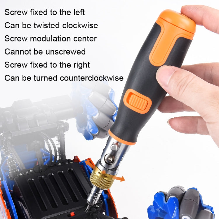 2050C แบบพกพา 10 ใน 1 ชุดไขควงมุมวงล้อหลายมุมที่ซ่อนอยู่, 10 In 1 Orange, 10 In 1 Gray