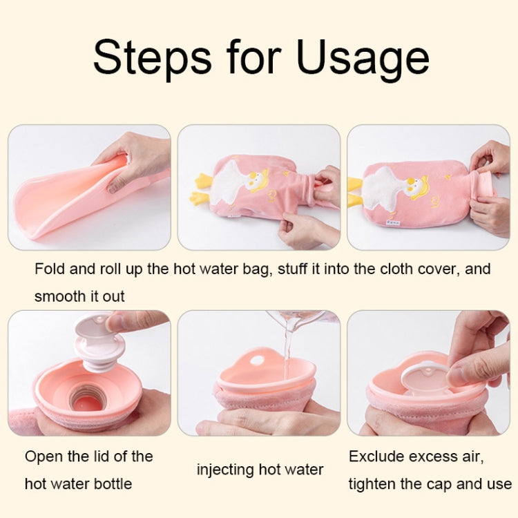 ZS103 กระเป๋าใส่น้ำร้อนลายการ์ตูน Plush ป้องกันการระเบิดขวดน้ำร้อนกันรั่ว Spec:, Pink Lucky Rabbit, Beige Lucky Rabbit, Brown Bear, Khaki Bear, Purple Duck, Pink Rabbit, Deep Blue Duck, Ink Green Duck, Intervened Pink, Intervened White, Intervened Coff...