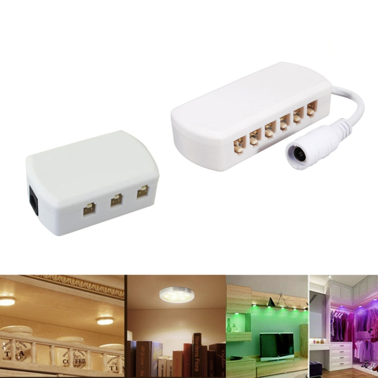 6 พอร์ต 2510 Hub Splitter กล่องรวมสัญญาณ Distributer Connectors Cabinet Light Adapter, 6 Ports Without DC Header, 6 Ports With DC Head