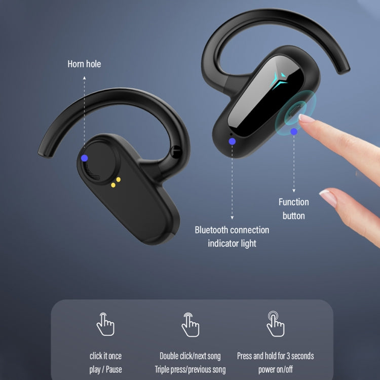 Bone Conduction Concepts หูฟังบลูทูธสเตอริโอจอแสดงผลดิจิตอลสไตล์:, Single Ear