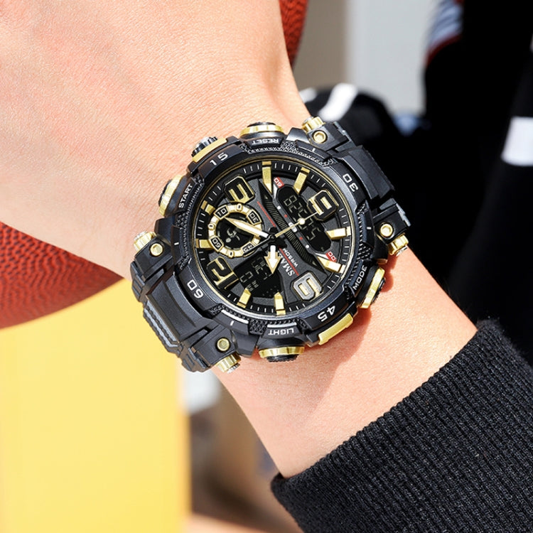 SMAEL 1921 Men Dual Movement Sports Watch Multifunctional Time Night Light Alarm นาฬิกาข้อมือนักเรียน