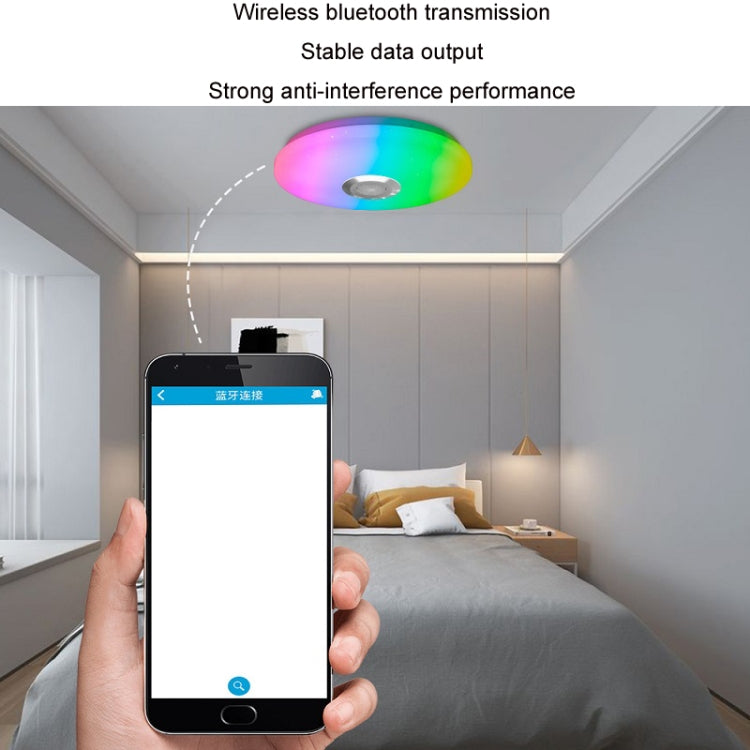 รีโมทคอนโทรล Bluetooth LED โคมไฟเพดาน RGB Music Rhythm โคมไฟเปลี่ยนสี, 33cm