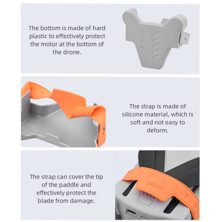 สำหรับ DJI Mini 3/Mini 3 Pro BRDRC Propeller Stabilizer Holder Blade Fixer Mount Base, For DJI Mini 3/Mini 3 Pro (Gray), For DJI Mini 3/Mini 3 Pro (Orange)
