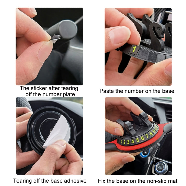 คอนโซลกลางรถโทรศัพท์มือถือแผ่นกันลื่นที่จอดรถชั่วคราว, Number Plate+Bracket Mat