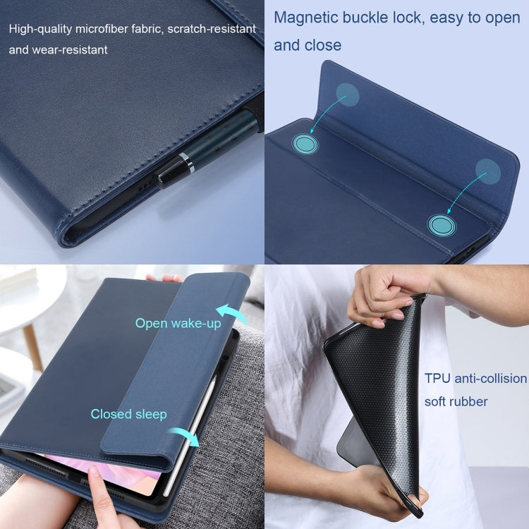 ฝาครอบป้องกันแท็บเล็ตแม่เหล็กแบบหมุนได้หนังแกะไมโครไฟเบอร์, For Huawei MatePad Pro 12.6 inches