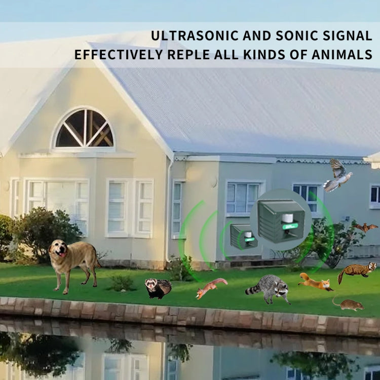 SK131 Garden Outdoor Ultrasonic Rat Repeller อุปกรณ์ขับไล่สัตว์ในฟาร์มงู