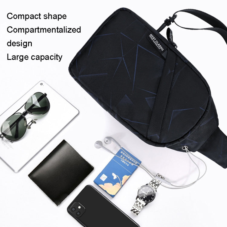 XQB990 กระเป๋าคาดหน้าอกผู้ชายกระเป๋า Messenger กระเป๋าผ้า Oxford กระเป๋ากีฬา, Line Blue, Line Black, Camouflage Dark Blue, Dynamic Blue, Snowflake Gray, Graffiti Blue