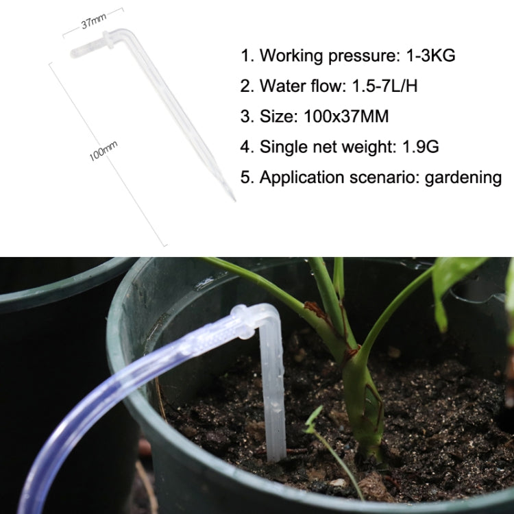 FR-258 40pcs 4/7mm Capillary Transparent Curved Drop Arrow สวน Micro-Spray ชลประทาน Arrow