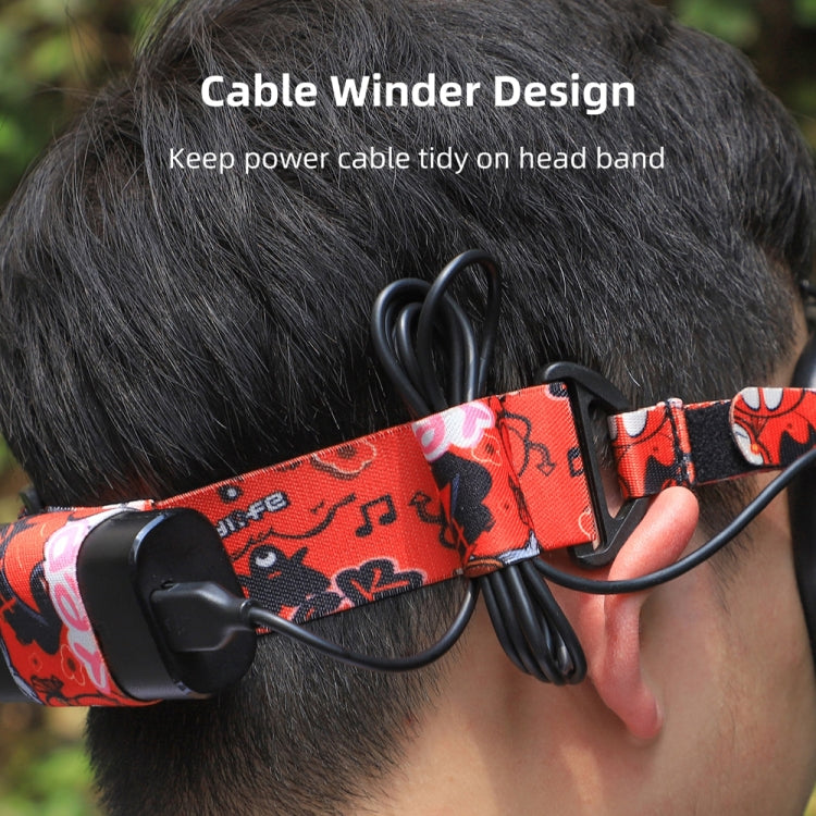 Sunnylife TD487 สำหรับ DJI Avata / FPV Goggles V2 Color Headband สายรัดยางยืดคงที่, Strap (Red)
