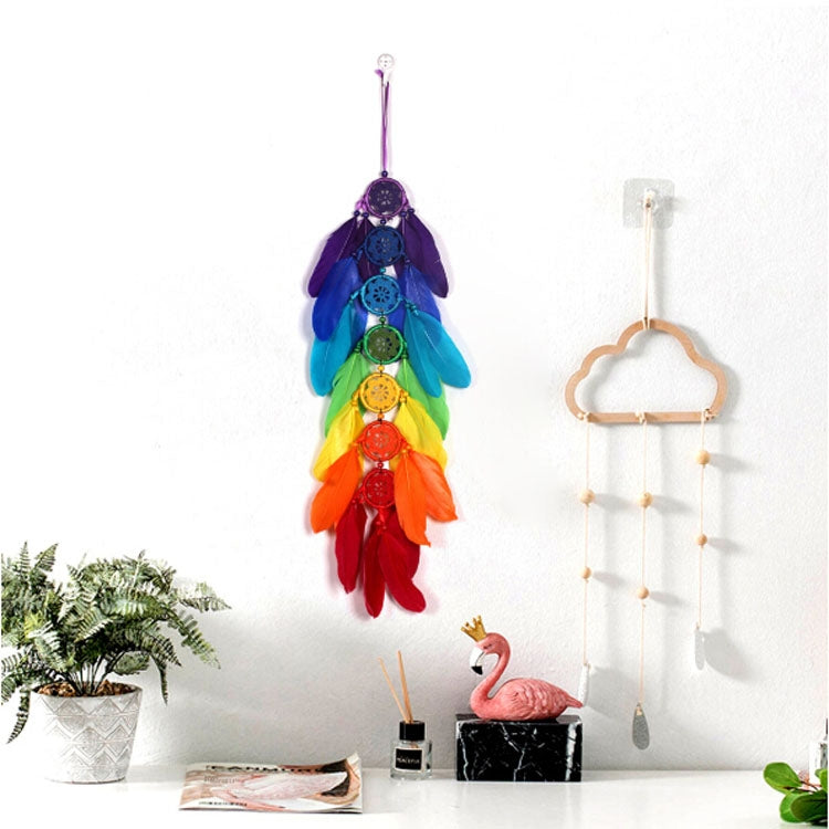 งานฝีมือทอมือสร้างสรรค์สีสัน Dream Catcher รถบ้านแขวนผนังตกแต่ง, 20cm, 5cm