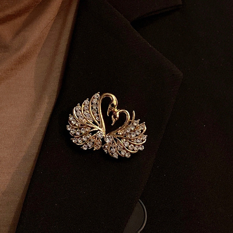 คริสตัล Swan เข็มกลัด Pins สัตว์ Rhinestones เข็มกลัดสำหรับผู้หญิง