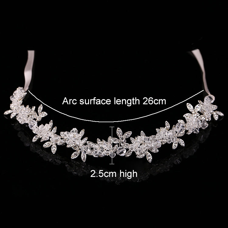 Noble คริสตัล Rhinestone Headpieces เจ้าสาวซาตินริบบิ้นงานแต่งงานอุปกรณ์เสริมผมสำหรับเจ้าสาว Tiaras Crowns Headbands