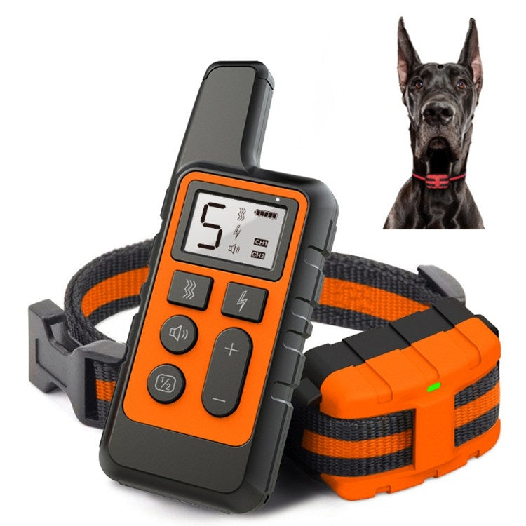500 เมตรสุนัขการฝึกอบรม Bark Stopper รีโมทคอนโทรลไฟฟ้า Shock ปลอกคออิเล็กทรอนิกส์กันน้ำ