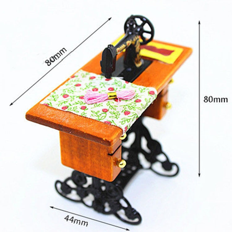 จักรเย็บผ้าขนาดเล็กของเล่นโมเดลฉากตกแต่งบ้านตุ๊กตา, Sewing Machine