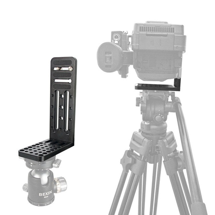 BXIN L130C Universal L-Shaped แนวตั้ง Clapper SLR ขาตั้งกล้องไฮดรอลิก Pan/tilt Quick Release Plate เหมาะสำหรับ Shadow Stabilizer, BEXIN L130C
