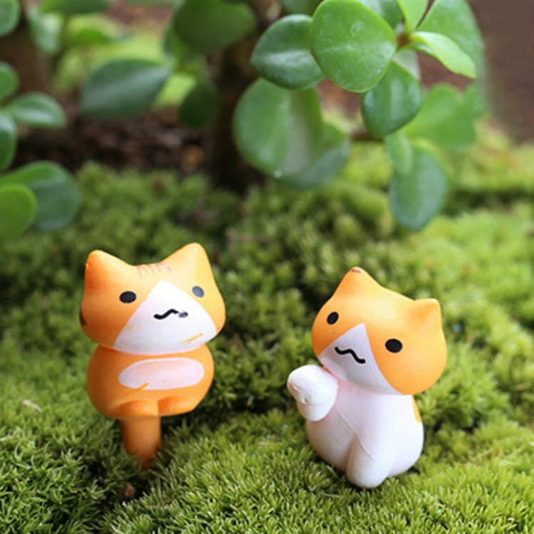 2 ชุดเนื้อกระถางดอกไม้ Moss Micro Landscape ตุ๊กตาแมวน่ารักตกแต่งตุ๊กตาเค้ก DIY เครื่องประดับประกอบ, Doll Cute Cat Decoration