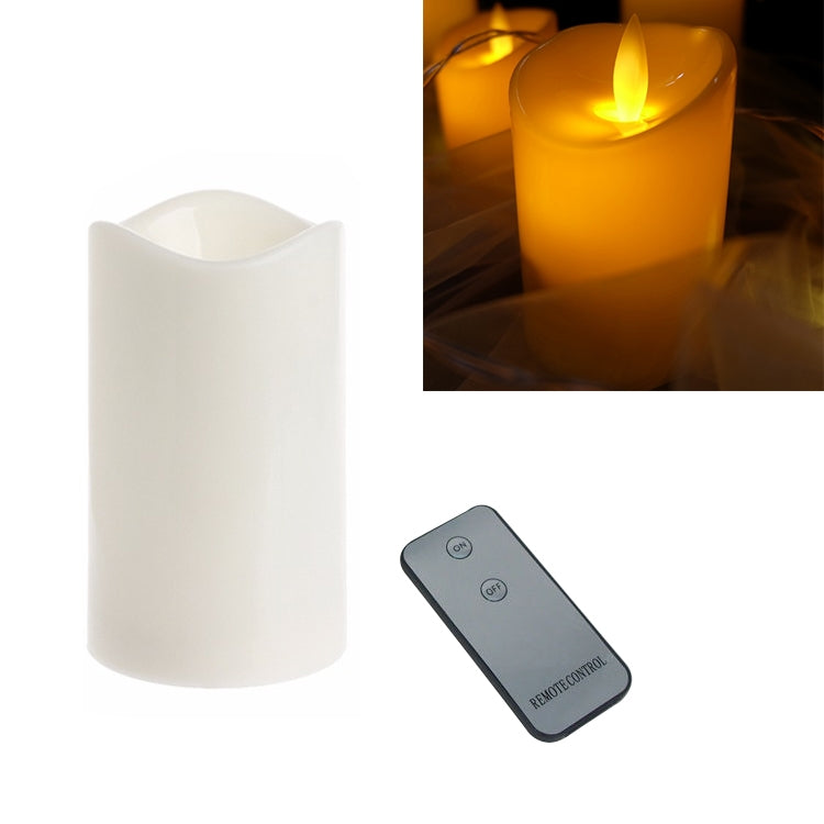 เทียนอิเล็กทรอนิกส์ LED ทรงกระบอกจำลองแสงเทียนแต่งงานเทียน, 15x7.5cm, 10x7.5cm, 7.5x7.5cm, 7.5x7.5cm with remote control, 10x7.5cm with remote control, 15x7.5cm with remote control
