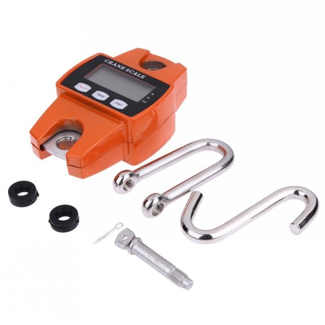 300kg x 100g แบบพกพา LCD Digital Stainless Steel Hook Mini Electronic Hook Scale, 300kg x 100g