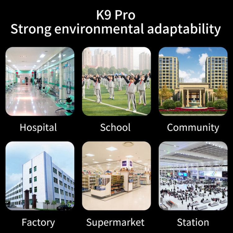 K9 Pro แฮนด์ฟรีเครื่องวัดอุณหภูมิเซ็นเซอร์ระยะไวต่อแสงของร่างกายแบบไม่สัมผัส + เครื่องจ่ายสบู่เหลวอัตโนมัติแบบไม่สัมผัสขนาด 1000 มล. พร้อมฐานยึด, K9 Pro