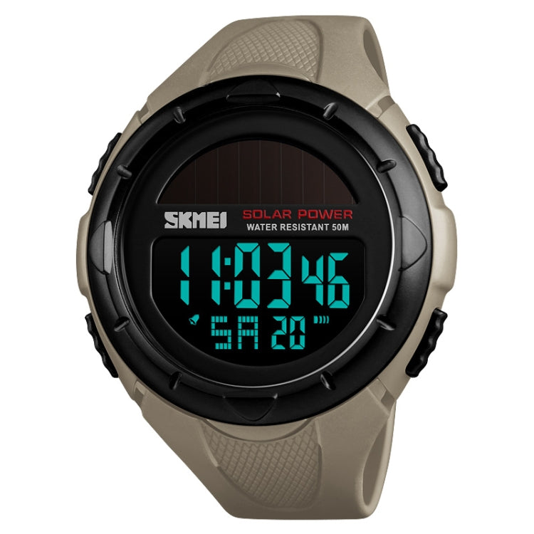 SKMEI 1405 Fashion Solar Power Outdoor Sports Watch มัลติฟังก์ชั่น 50m Waterproof Men Digital Watch