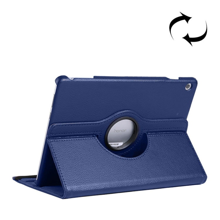 ซองหนังหมุนได้ 360 องศาเนื้อลิ้นจี่แนวนอนสำหรับ Huawei MediaPad T5 10.1 พร้อมตัวยึด, For MediaPad T5 10.1