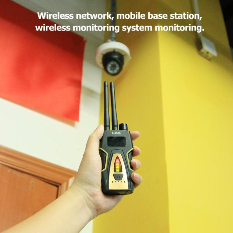 T-8000 เครื่องตรวจจับสัญญาณ RF GSM Audio Finder GPS Scan Detector, T-8000 Silver