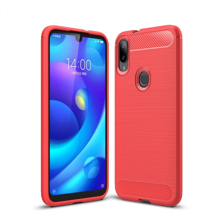 เคส TPU คาร์บอนไฟเบอร์พื้นผิวแปรงสำหรับ Xiaomi Mi Play, For Xiaomi Mi Play