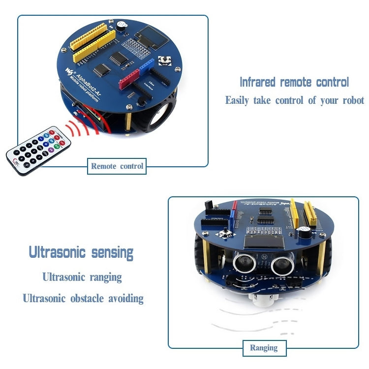 ชุดสร้างหุ่นยนต์ Waveshare AlphaBot2 สำหรับ Arduino (ไม่มีตัวควบคุม Arduino), For Arduino (no Arduino Controller)