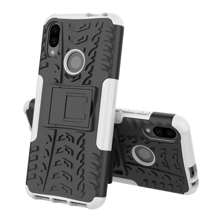 พื้นผิวยาง TPU + PC เคสโทรศัพท์กันกระแทกสำหรับ Xiaomi Redmi Note 7 พร้อมตัวยึด