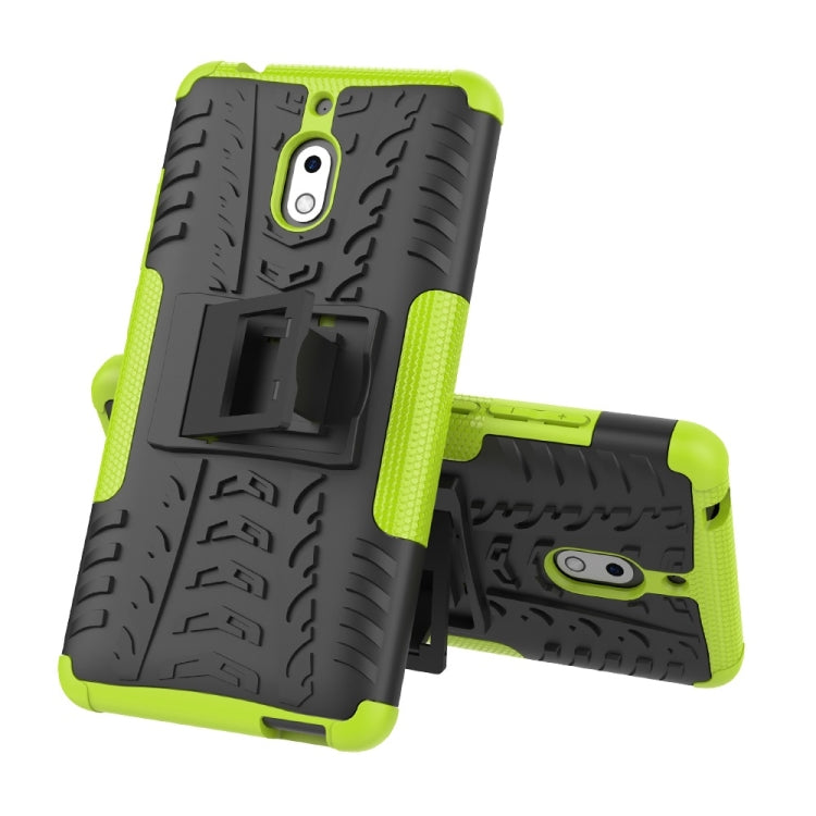 พื้นผิวยาง TPU + PC เคสโทรศัพท์กันกระแทกสำหรับ Nokia 2.1 พร้อมตัวยึด
