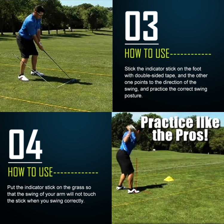 PGM 2 PCS Golf Alignment Sticks แท่งช่วยฝึกไฟเบอร์กลาสสำหรับทิศทางลูกที่ถูกต้อง (สี: สีแดงขนาด: ไม่มีแพ็คเกจ), No Package, With Package