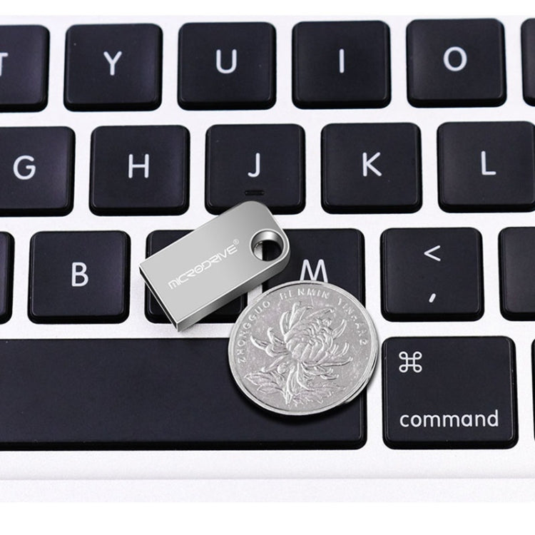 MicroDrive 16GB USB 2.0 ดิสก์ U โลหะครึ่งวงกลมขนาดเล็ก, 16GB