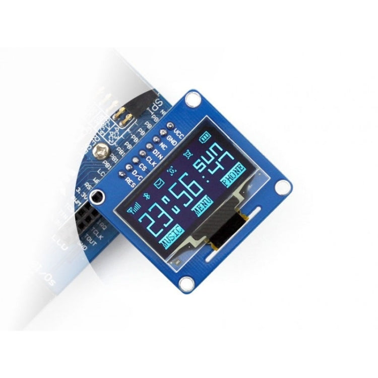 Waveshare 1.3 นิ้ว 128*64 OLED, อินเทอร์เฟซ SPI/I2C, Pinheader แนวตั้งแบบตรง