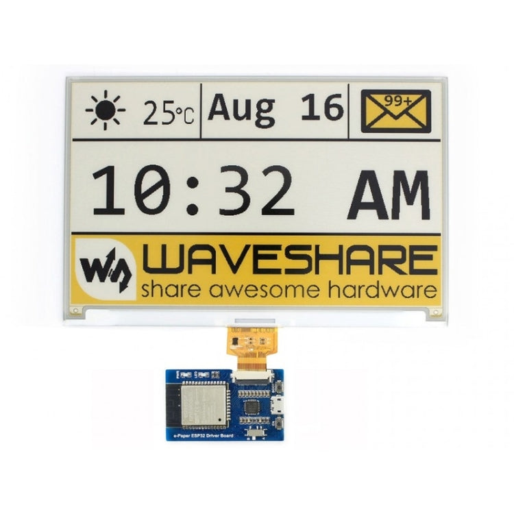 Waveshare Universal e-Paper Raw Panel Driver Board, ESP32 WiFi / บลูทูธไร้สาย, 15823