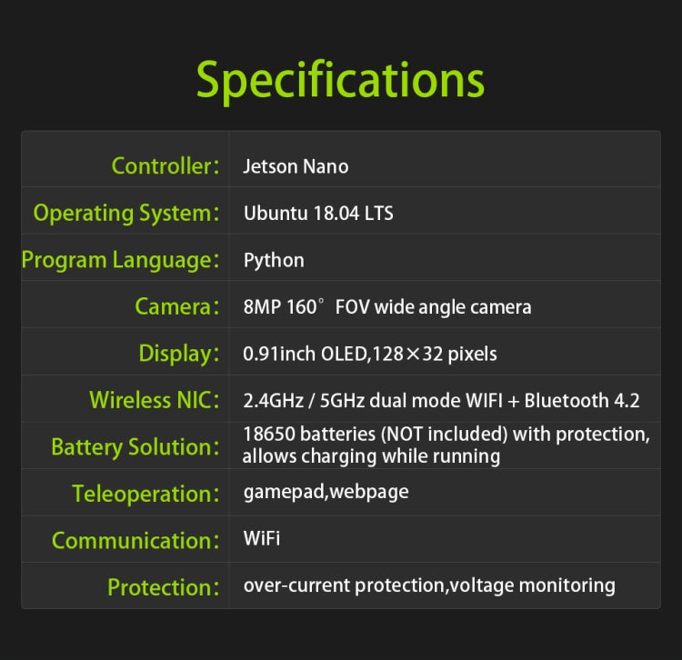 Waveshare JetBot AI Kit, หุ่นยนต์ AI จาก Jetson Nano, Based on Jetson Nano