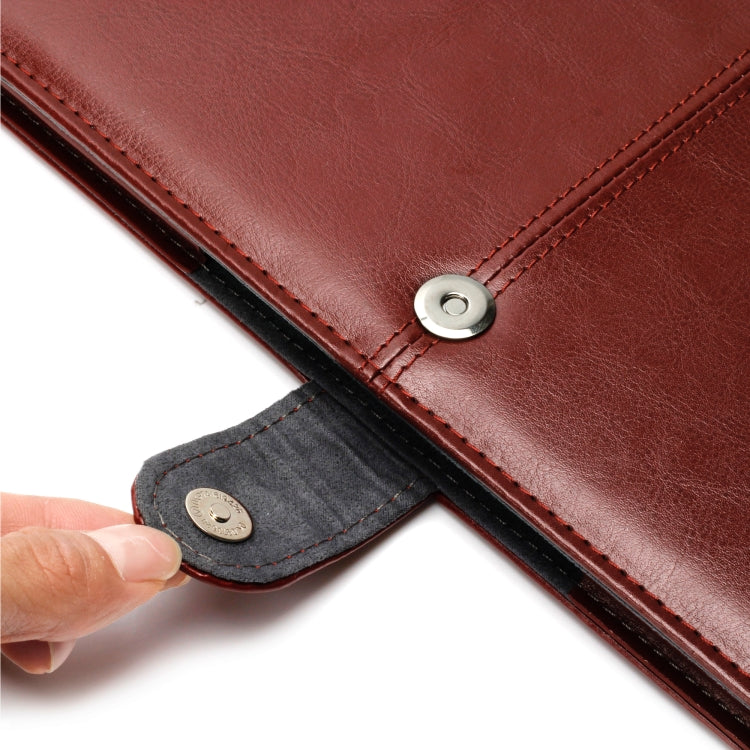 เคส PU หนังพลิกแนวนอนเนื้อม้าบ้าสำหรับ MacBook Pro 13.3 นิ้ว A1989 (2018), MacBook Pro 13.3 inch A1989 (2018)