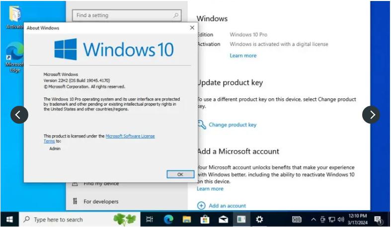Windows 10 Pro 22H2 build 19045.6332 With Office 2024 Pro Plus Multilingual Preactivated September 2025
