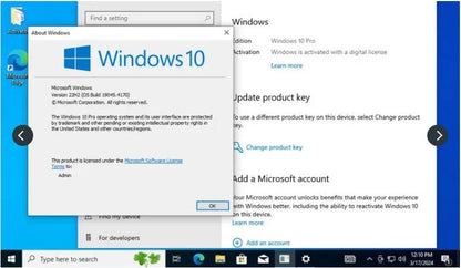 Windows 10 Pro 22H2 build 19045.6332 With Office 2024 Pro Plus Multilingual Preactivated September 2025