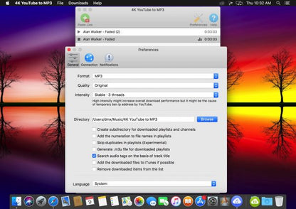 4K YouTube to MP3 3.13 Final for macOS