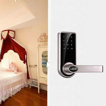OS8818 รหัสผ่าน + กุญแจ + การ์ดเซ็นเซอร์โลหะผสมสังกะสีล็อคประตูอิเล็กทรอนิกส์หน้าจอสัมผัสอิเล็กทรอนิกส์รหัสล็อค, OS8818