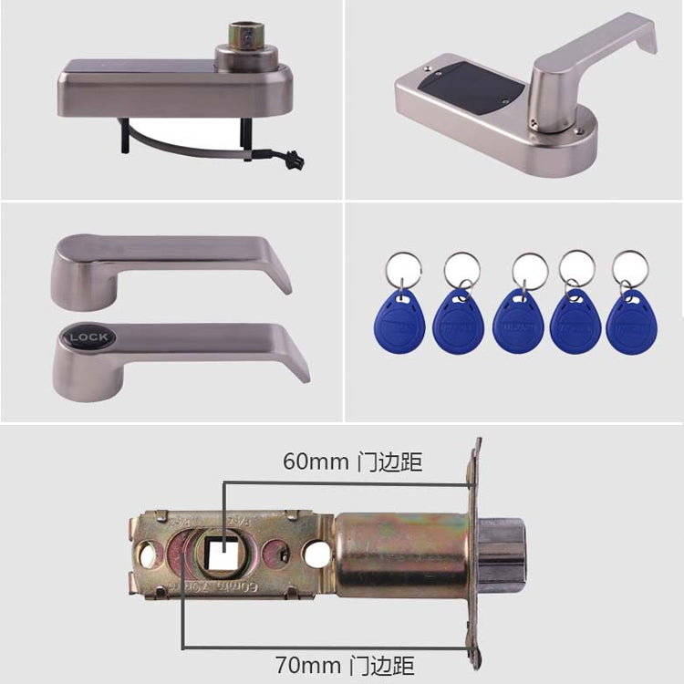 OS8818 รหัสผ่าน + กุญแจ + การ์ดเซ็นเซอร์โลหะผสมสังกะสีล็อคประตูอิเล็กทรอนิกส์หน้าจอสัมผัสอิเล็กทรอนิกส์รหัสล็อค, OS8818