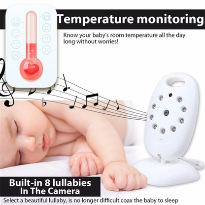 VB601 2.0 นิ้วหน้าจอ LCD Baby Monitor แบบพกพาที่ไม่ยุ่งยาก, รองรับการพูดคุยสองทาง, Night Vision, VB601