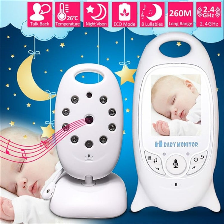 VB601 2.0 นิ้วหน้าจอ LCD Baby Monitor แบบพกพาที่ไม่ยุ่งยาก, รองรับการพูดคุยสองทาง, Night Vision, VB601