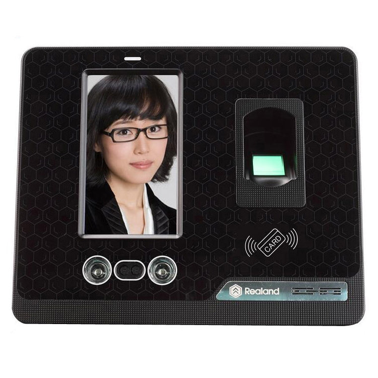 Realand G505 หน้าจอสัมผัสสี TFT ขนาด 4.3 นิ้วใบหน้าลายนิ้วมือ WiFi เครื่องบันทึกเวลาระยะไกล, G505
