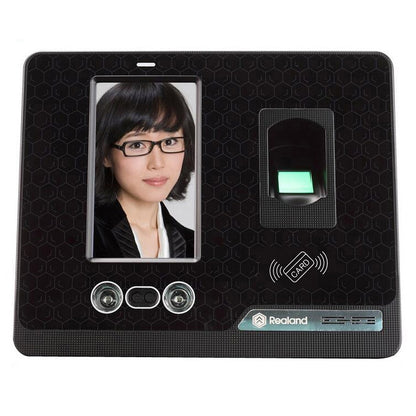 Realand G505 หน้าจอสัมผัสสี TFT ขนาด 4.3 นิ้วใบหน้าลายนิ้วมือ WiFi เครื่องบันทึกเวลาระยะไกล, G505