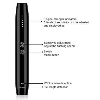 WT09 IR กล้องเลนส์เครื่องตรวจจับสัญญาณไร้สายตรวจจับอุปกรณ์ Finder Anti-ติดตาม GPS เรดาร์ความถี่วิทยุเครื่องตรวจจับ