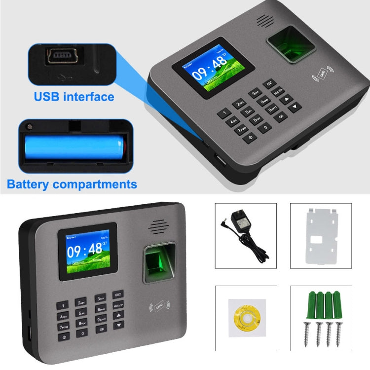 เครื่องบันทึกเวลาด้วยลายนิ้วมือ Realand AL325 พร้อมหน้าจอสีขนาด 2.4 นิ้ว และฟังก์ชันบัตรประจำตัวประชาชน และ WiFi, AL325
